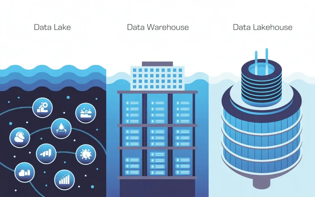 Data Lake vs Data Warehouse vs Data Lakehouse: Core Differences